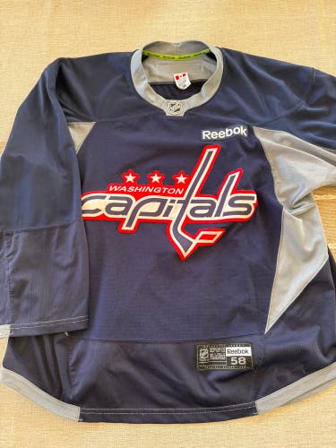 Washington Capitals Pro Stock Size 58 Men's Reebok Practice Jersey (Used)