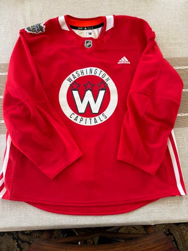 Washington Capitals Pro Stock Size 58 Men's Adidas Practice Jersey (Used) - 2018 Stadium Series