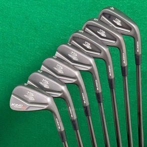 Cobra King Forged CB/MB DBM Black 4-PW Iron Set KBS $-Taper 120 Steel Stiff