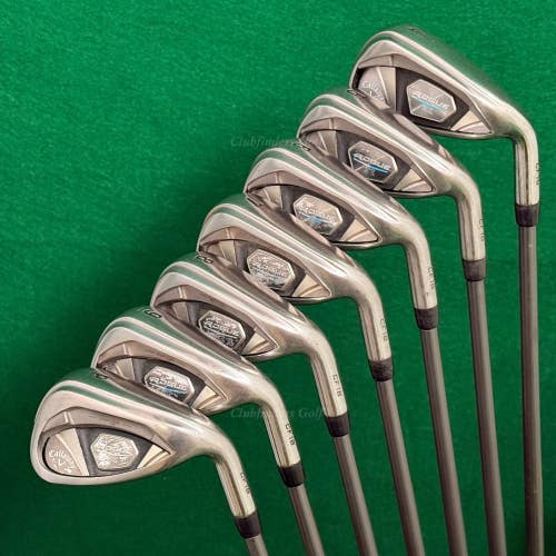 Callaway Rogue X CF18 5-AW Iron Set Aldila Synergy 50IR-A Graphite Seniors
