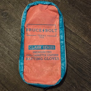 BRUCE BOLT  PREMIUM PRO CLARK Series Short Cuff Batting Gloves | PINK/TEAL - YL