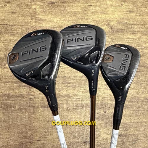 5 Wood, 7 Wood, 4 Hybrid Set- Ping G400 SFT / Alta CB, Senior Flex (2752)