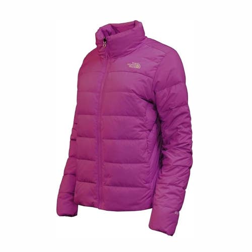 The North Face Minoqua Puffer Jacket Women's M Pink Down Full Zip Outdoor KFC561