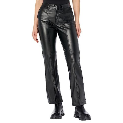 KUT from the Kloth Ellery Pants Women's 14 Black Faux Leather Slit Hem FROG239