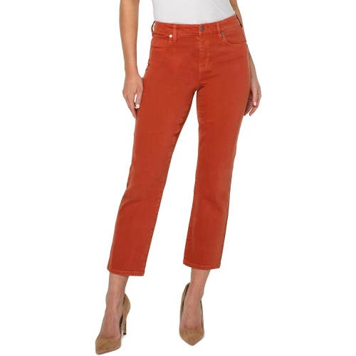 Liverpool Los Angeles Kennedy Jeans Womens 0 Cinnabar Straight Leg Ankle FROG199