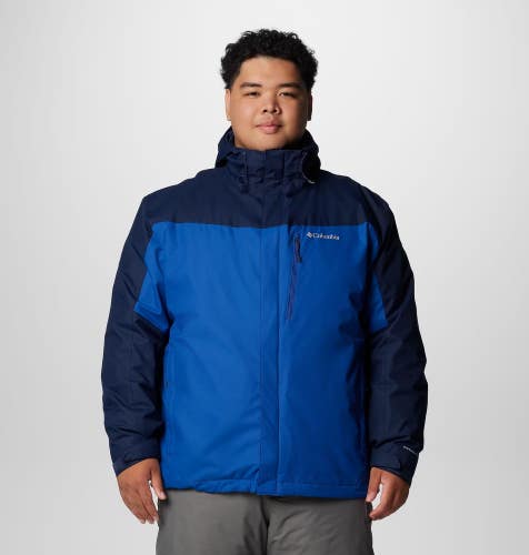 Columbia Whirlibird V Interchange Jacket Men 3X Blue Omni-Tech Waterproof KFC558