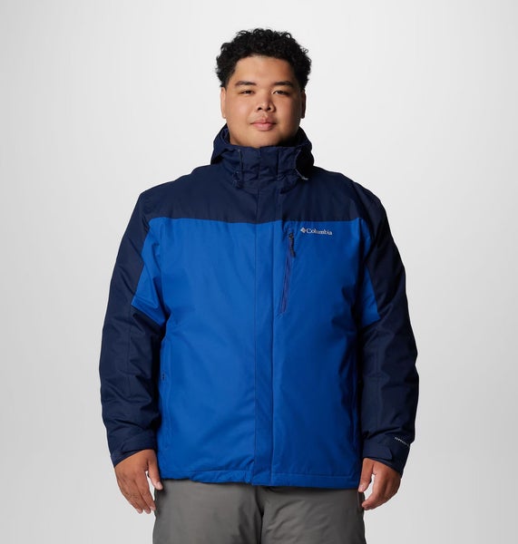 Columbia Whirlibird V Interchange Jacket Men 3X Blue Omni-Tech Waterproof KFC558