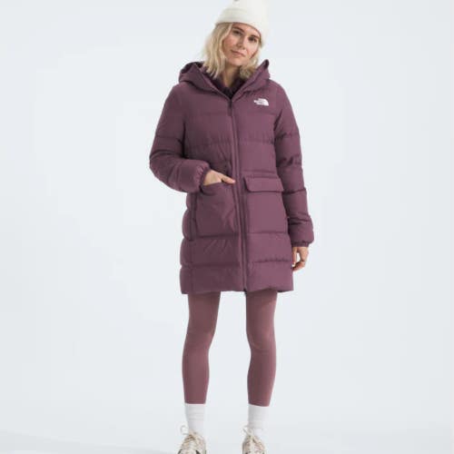 The North Face Gotham Jacket Womens Large Mauve 600-Down Insulated Parka DDR3135