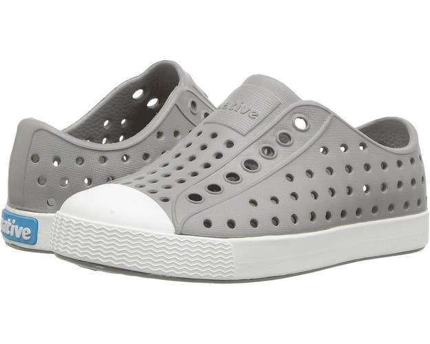 Native Shoes Jefferson Kids US 9 Pigeon Gray Round Toe Slip-On Shoes HAWK2673