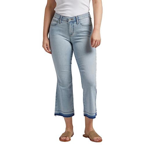 Jag Jeans Eloise Women's 10/25 Beach Blue Raw Hem Cropped Bootcut Leg FROG145