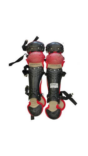 Used Louisville Slugger Catchers Leg Guards Red Intermed 11859-S000028904