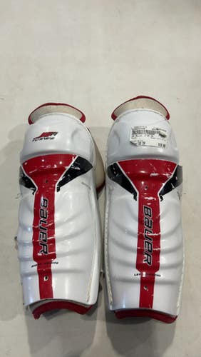 Used Bauer JT19 10 SG Junior Shin Guards White 10" 11615-S000273948