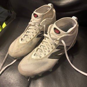 White Men's Size M 10.0 (W 11.0) Adult New Balance Freeze 4.0 High Top Turf Cleats (Used)