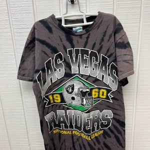 47 Brand NFL Las Vegas Raiders Tie Dye Black/Grey Men’s Small Retro Graphic Tee