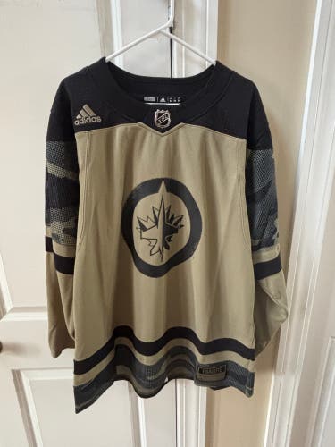 Winnipeg Jets “I Salute) Men's Adidas Primegreen Jersey Size 54 (New)