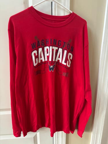 Washington Capitals Long Sleeve Shirt (Size Adult XXL)