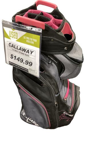 Used Callaway 14 WAY CART BAG Womens Cart Bag Black And Pink 11347-S000265214