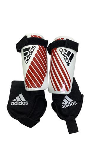 Used Adidas Soccer Shin Guards Youth White XS 11347-S000265203