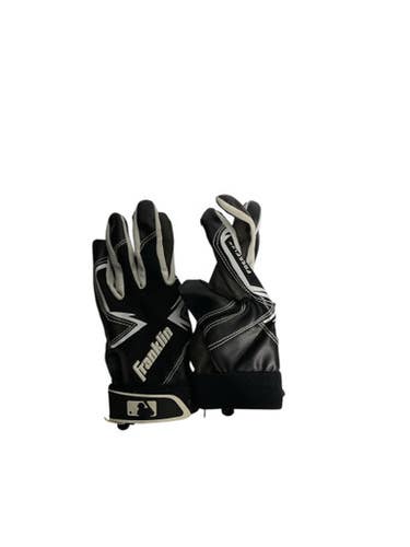 Used Franklin BB/SB Batting Gloves Black SM 11847-S000033336