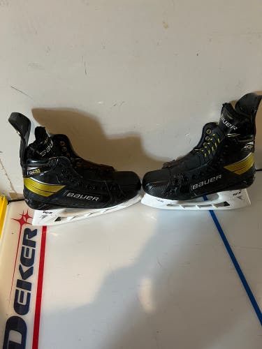 Black/Yellow 2020 Bauer Supreme Ultrasonic Hockey Skates Regular Width Size 6.5 (Used)