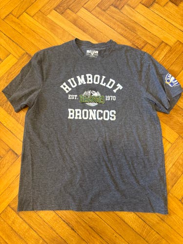 Pro Stock Humboldt Broncos SJHL Gray Large Adult Unisex T-Shirt (New)