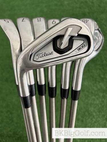 LH Titleist T300 Iron Set 5-48 / SteelFiber i80 Regular Graphite