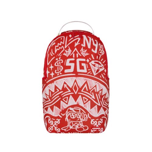Sprayground Graffiti Wall Red Backpack Unisex Multicolor Shoulder Strap SGB39