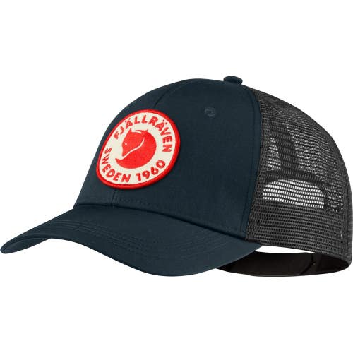 Fjallraven 1960 Logo Langtradarkeps Trucker Hat Unisex S-M Blue Snap Back DAB152