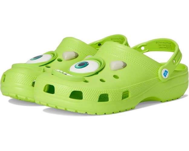 Crocs Classic Monsters Inc Mike 210875-90H Clogs Mens 12 Lime Green Shoes DAB103