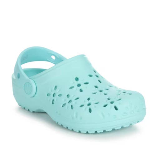 Crocs Classic Floral 210943-4PD Clogs Kids US 4 Aqua Marine Comfort Shoes DAB94