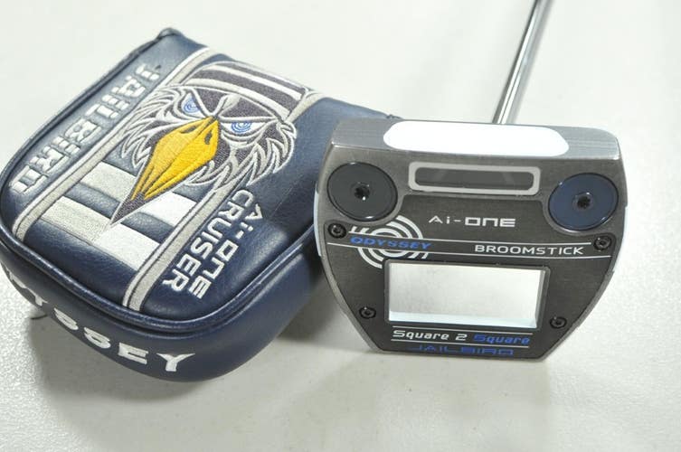 Odyssey Ai-ONE Square 2 Square Jailbird Broomstick 47.5" Putter RH Steel #212744