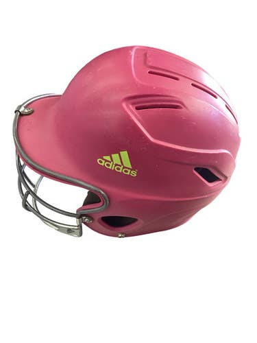 Used Adidas BATTING HELMET W/ MASK Batting Helmet w/Mask Pink S/M 11760-S000088956