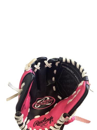 Used Rawlings PLAYERS SERIES 8.5IN BB/SB Glove T-ball Black And Pink 8" 11760-S000088955