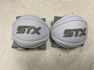 Used STX STALLION IK Junior Elbow Pads White LG 11855-S000200152