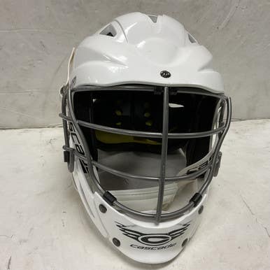 Used Cascade CS-R Lacrosse Helmet White One Size 11855-S000200151
