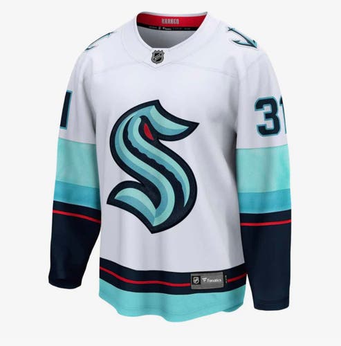 New Men's XL Seattle Kraken Philipp Grubauer Breakaway Jersey