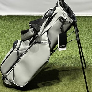 PING 2026 Reserve 254 Leather Stand 4-Way Golf Bag Gray NEW
