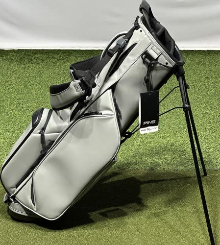 PING 2026 Reserve 254 Leather Stand 4-Way Golf Bag Gray NEW