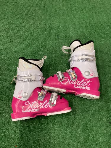 Mondo 18 & 18.5 Kid's Lange Starlet 50 All Mountain Ski Boots (Used)