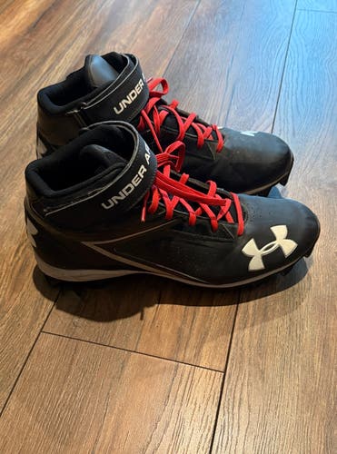 Black Men's Size M 11.0 (W 12.0) Adult Under Armour High Top (Used)
