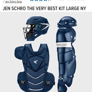 Navy Easton Jen Schro The Very Best Catcher's Set (New)