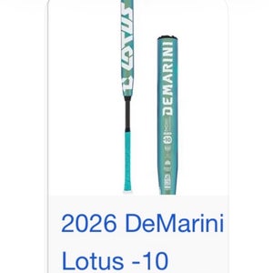 2022 DeMarini Lotus Composite Bat (-10) 23.5 oz 33" (New)