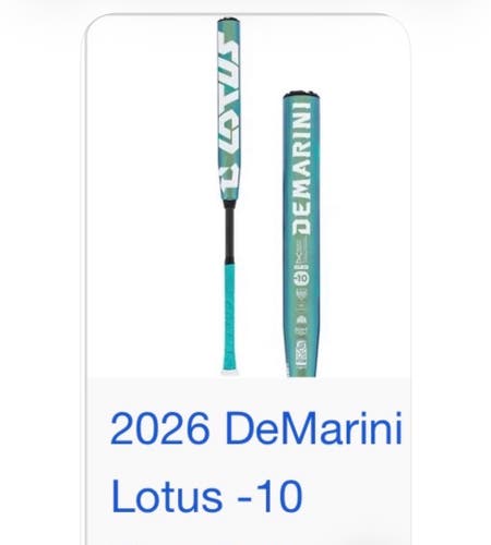 2022 DeMarini Lotus Composite Bat (-10) 23.5 oz 33" (New)