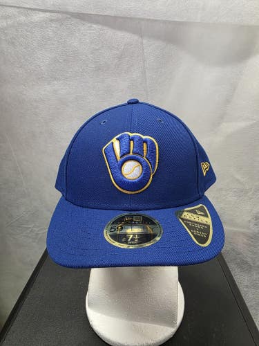 NWS Milwaukee Brewers Alt 2017 New Era 59fifty Low Profile 7 1/2 MLB