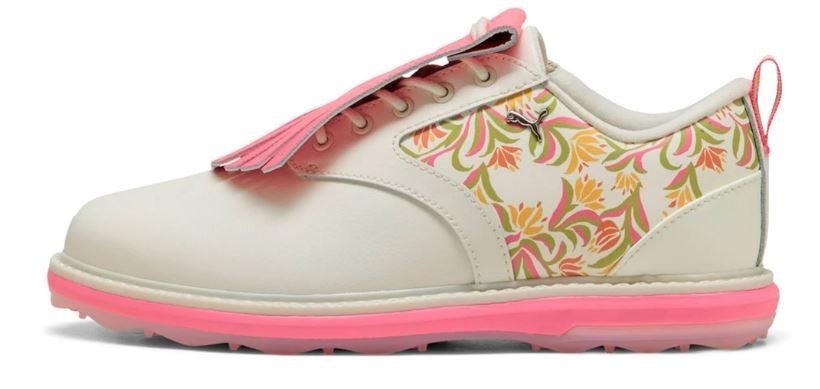 Puma Womens Avant Dani Dazey Spikeless Golf Shoes White/Rose/Yellow Size 9 NEW