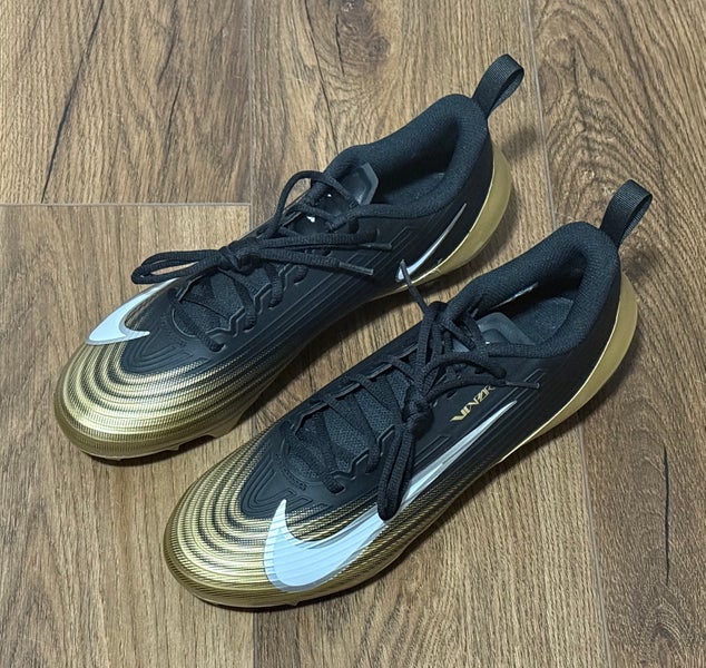 Nike Vapor‎ Speed 3 Black Gold Football Cleats FB3303-003 Men\'s Size 11.5 NEW Black Gold white Men main image 4