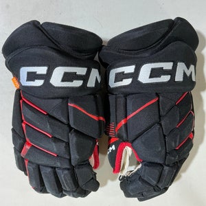 NHL Return CCM JetSpeed FT1 Hockey Gloves Blackhawks Pro Stock 15” (Used) 9641