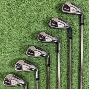 READ Callaway Big Bertha 2015 Iron Set 7-PW AW SW Senior Flex UST Recoil 460 F2