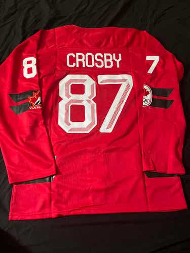 NEW Sidney Crosby Team Canada Olympic Hockey Men's Jersey Stitched Size XL