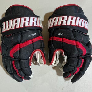 NHL Return Warrior Covert QRE Pro Stock Hockey Gloves 15” Blackhawks (Used) 1794